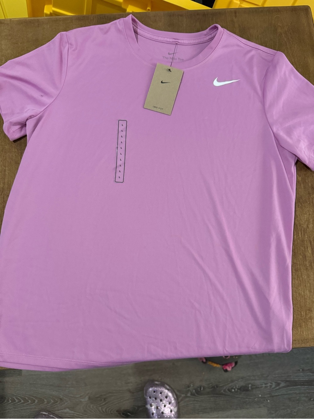Nike womens Purple Dri-FIT Crew Neck Shirt